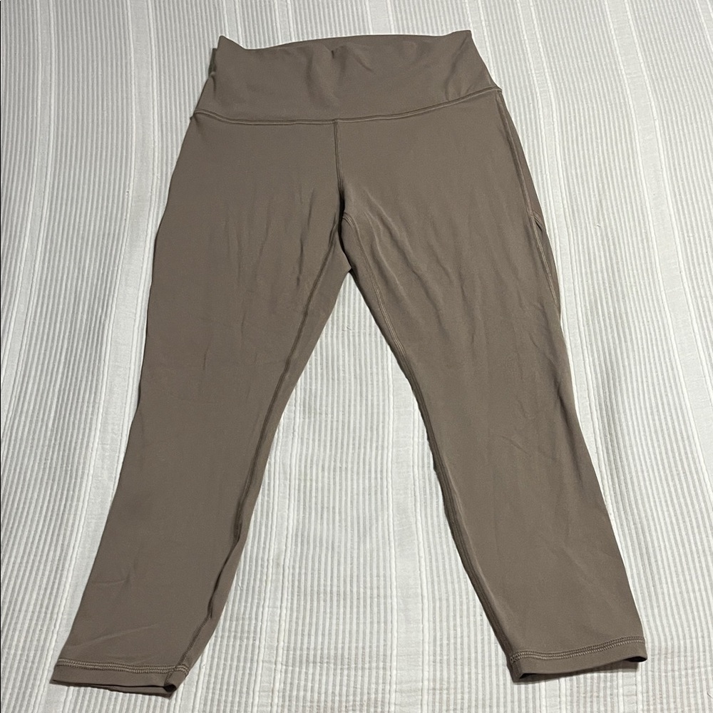 Athleta Taupe High-Waisted Leggings - Picture 1 of 4